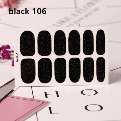 Μονόχρωμα Glitter Nail Art Polish Αυτοκόλλητα Pure Color Αυτοκόλλητα Περιτυλίγματα Νυχιών Λωρίδες πεντικιούρ