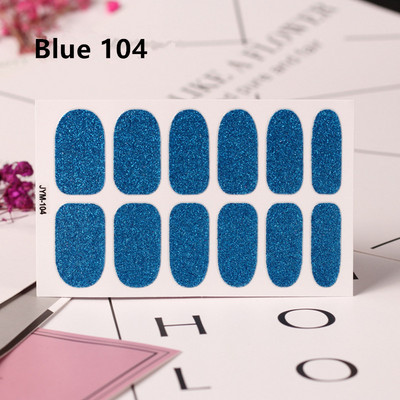 Μονόχρωμα Glitter Nail Art Polish Αυτοκόλλητα Pure Color Αυτοκόλλητα Περιτυλίγματα Νυχιών Λωρίδες πεντικιούρ