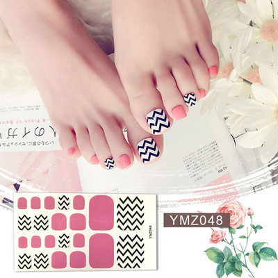 Μονόχρωμα Glitter Nail Art Polish Αυτοκόλλητα Pure Color Αυτοκόλλητα Περιτυλίγματα Νυχιών Λωρίδες πεντικιούρ