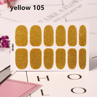 Μονόχρωμα Glitter Nail Art Polish Αυτοκόλλητα Pure Color Αυτοκόλλητα Περιτυλίγματα Νυχιών Λωρίδες πεντικιούρ