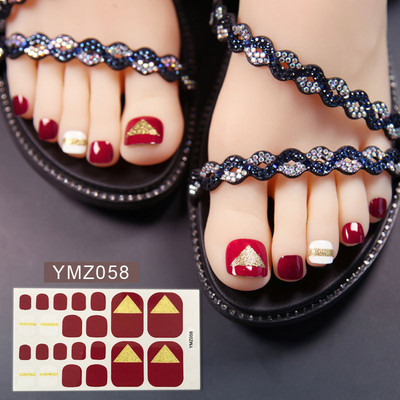 Μονόχρωμα Glitter Nail Art Polish Αυτοκόλλητα Pure Color Αυτοκόλλητα Περιτυλίγματα Νυχιών Λωρίδες πεντικιούρ