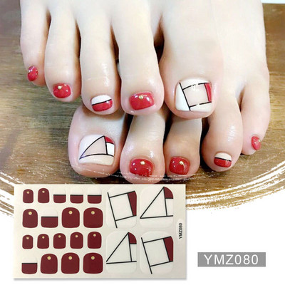 Μονόχρωμα Glitter Nail Art Polish Αυτοκόλλητα Pure Color Αυτοκόλλητα Περιτυλίγματα Νυχιών Λωρίδες πεντικιούρ