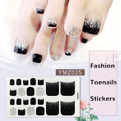 Μονόχρωμα Glitter Nail Art Polish Αυτοκόλλητα Pure Color Αυτοκόλλητα Περιτυλίγματα Νυχιών Λωρίδες πεντικιούρ