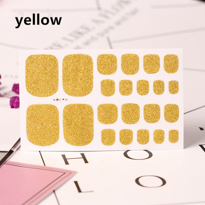 Μονόχρωμα Glitter Nail Art Polish Αυτοκόλλητα Pure Color Αυτοκόλλητα Περιτυλίγματα Νυχιών Λωρίδες πεντικιούρ