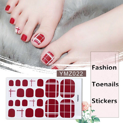 Μονόχρωμα Glitter Nail Art Polish Αυτοκόλλητα Pure Color Αυτοκόλλητα Περιτυλίγματα Νυχιών Λωρίδες πεντικιούρ