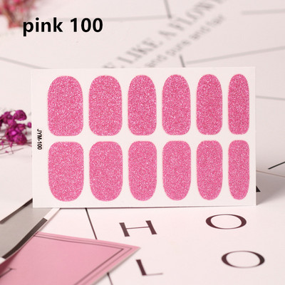 Μονόχρωμα Glitter Nail Art Polish Αυτοκόλλητα Pure Color Αυτοκόλλητα Περιτυλίγματα Νυχιών Λωρίδες πεντικιούρ