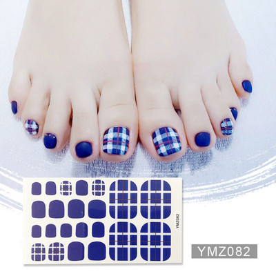 Μονόχρωμα Glitter Nail Art Polish Αυτοκόλλητα Pure Color Αυτοκόλλητα Περιτυλίγματα Νυχιών Λωρίδες πεντικιούρ