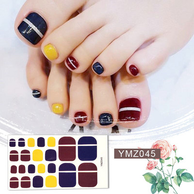 Μονόχρωμα Glitter Nail Art Polish Αυτοκόλλητα Pure Color Αυτοκόλλητα Περιτυλίγματα Νυχιών Λωρίδες πεντικιούρ