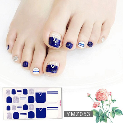Μονόχρωμα Glitter Nail Art Polish Αυτοκόλλητα Pure Color Αυτοκόλλητα Περιτυλίγματα Νυχιών Λωρίδες πεντικιούρ