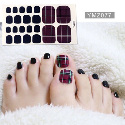 Μονόχρωμα Glitter Nail Art Polish Αυτοκόλλητα Pure Color Αυτοκόλλητα Περιτυλίγματα Νυχιών Λωρίδες πεντικιούρ