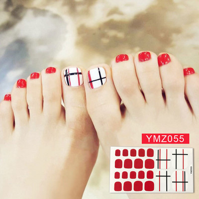 Μονόχρωμα Glitter Nail Art Polish Αυτοκόλλητα Pure Color Αυτοκόλλητα Περιτυλίγματα Νυχιών Λωρίδες πεντικιούρ