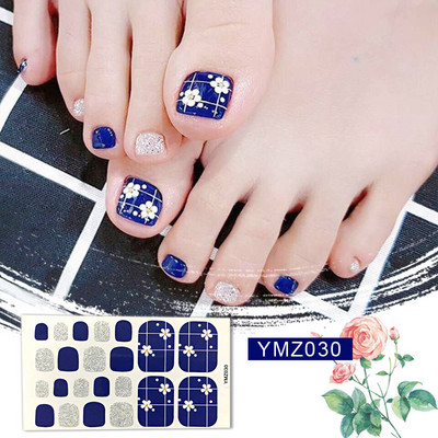 Μονόχρωμα Glitter Nail Art Polish Αυτοκόλλητα Pure Color Αυτοκόλλητα Περιτυλίγματα Νυχιών Λωρίδες πεντικιούρ