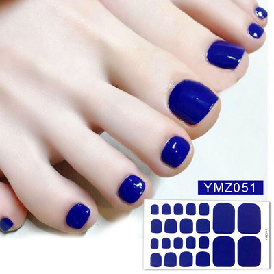 Μονόχρωμα Glitter Nail Art Polish Αυτοκόλλητα Pure Color Αυτοκόλλητα Περιτυλίγματα Νυχιών Λωρίδες πεντικιούρ
