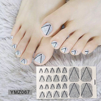 Μονόχρωμα Glitter Nail Art Polish Αυτοκόλλητα Pure Color Αυτοκόλλητα Περιτυλίγματα Νυχιών Λωρίδες πεντικιούρ