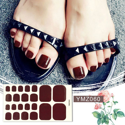 Μονόχρωμα Glitter Nail Art Polish Αυτοκόλλητα Pure Color Αυτοκόλλητα Περιτυλίγματα Νυχιών Λωρίδες πεντικιούρ