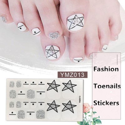 Μονόχρωμα Glitter Nail Art Polish Αυτοκόλλητα Pure Color Αυτοκόλλητα Περιτυλίγματα Νυχιών Λωρίδες πεντικιούρ