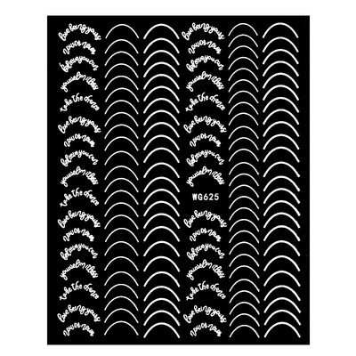 1 τμχ Χρυσό Ασημί τρισδιάστατα αυτοκόλλητα νυχιών Μεταλλικά μαύρα γεωμετρικά λουράκια φούντας Αυτοκόλλητα μεταφοράς αυτοκόλλητα Nail Art DIY Design Διακόσμηση