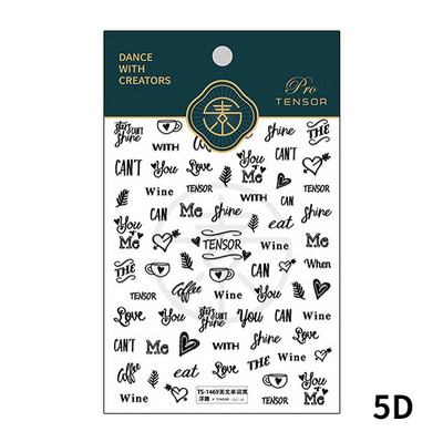 Πολύχρωμο σχέδιο κινουμένων σχεδίων Pixel 5D ανάγλυφα ανάγλυφα Αυτοκόλλητα τέχνης νυχιών 3D αυτοκόλλητα διακοσμητικά νυχιών Χαλκομανίες Χονδρική