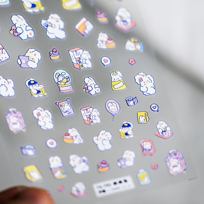 Πολύχρωμο σχέδιο κινουμένων σχεδίων Pixel 5D ανάγλυφα ανάγλυφα Αυτοκόλλητα τέχνης νυχιών 3D αυτοκόλλητα διακοσμητικά νυχιών Χαλκομανίες Χονδρική