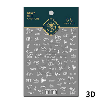 Πολύχρωμο σχέδιο κινουμένων σχεδίων Pixel 5D ανάγλυφα ανάγλυφα Αυτοκόλλητα τέχνης νυχιών 3D αυτοκόλλητα διακοσμητικά νυχιών Χαλκομανίες Χονδρική