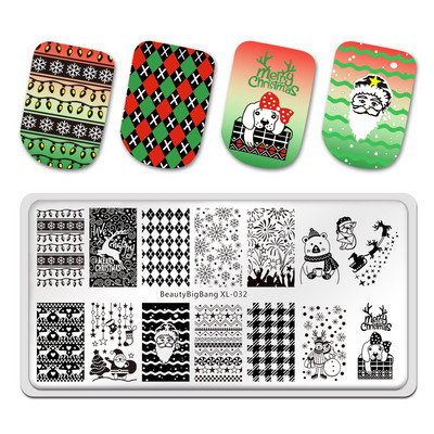 Χαμηλή τιμή εκπτώσεων BeautyBigBang ριγέ γραμμή νυχιών σφράγισης πιάτο Λουλούδια Τριαντάφυλλα Φύλλα Νυχιών Πρότυπο εικόνας Εργαλείο στένσιλ για μανικιούρ