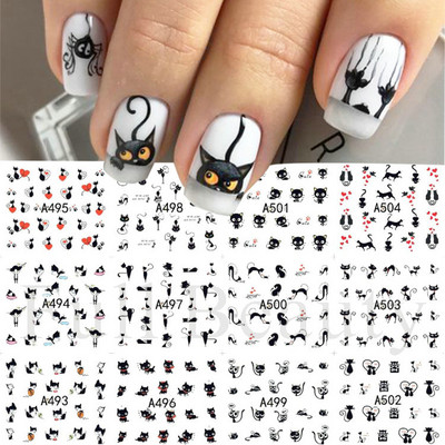 12tk Love Heart Water Küünekleebised Inglise kirjakleebised Sõbrapäeva liugurid Nail Art Dekoratsioon 2023 Maniküüri näpunäited LABY001-012