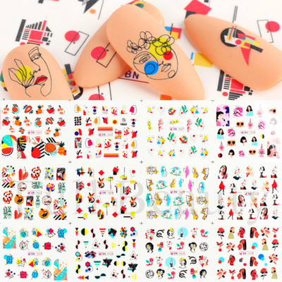 12tk Love Heart Water Küünekleebised Inglise kirjakleebised Sõbrapäeva liugurid Nail Art Dekoratsioon 2023 Maniküüri näpunäited LABY001-012