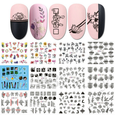 12tk Love Heart Water Küünekleebised Inglise kirjakleebised Sõbrapäeva liugurid Nail Art Dekoratsioon 2023 Maniküüri näpunäited LABY001-012