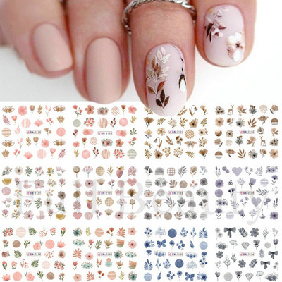 12tk Love Heart Water Küünekleebised Inglise kirjakleebised Sõbrapäeva liugurid Nail Art Dekoratsioon 2023 Maniküüri näpunäited LABY001-012