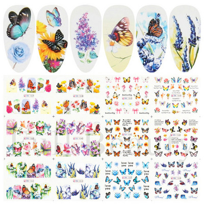 12tk Love Heart Water Küünekleebised Inglise kirjakleebised Sõbrapäeva liugurid Nail Art Dekoratsioon 2023 Maniküüri näpunäited LABY001-012