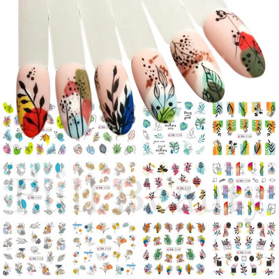 12tk Love Heart Water Küünekleebised Inglise kirjakleebised Sõbrapäeva liugurid Nail Art Dekoratsioon 2023 Maniküüri näpunäited LABY001-012