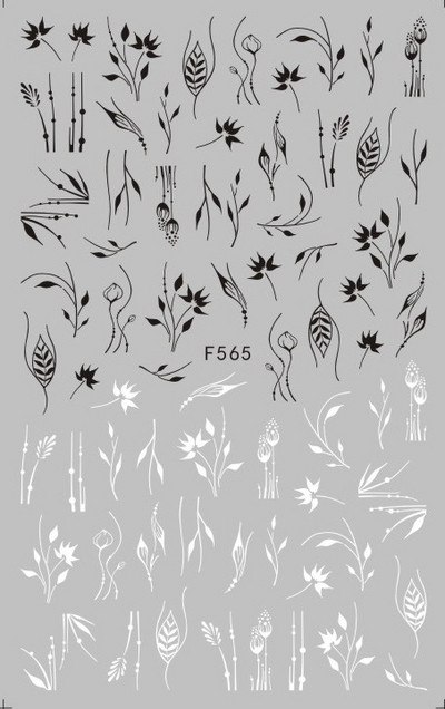 1τεμ Μαύρο χρυσό λέιζερ Φθινοπωρινό αυτοκόλλητο 3D νυχιών Αυτοκόλλητο με μοτίβο δέντρου καρύδας Αυτοκόλλητο μεταφοράς λαμπερό DIY Διακόσμηση νυχιών