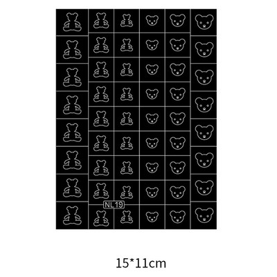 Στένσιλ με αερογράφο νυχιών Heart Butterfly Bear Stars Κοίλο αυτοκόλλητο νυχιών Αυτοκόλλητο αυτοκόλλητο μοντέρνο προμήθεια κομμωτηρίου