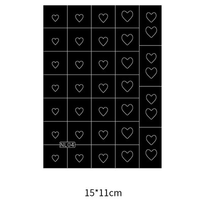 Στένσιλ με αερογράφο νυχιών Heart Butterfly Bear Stars Κοίλο αυτοκόλλητο νυχιών Αυτοκόλλητο αυτοκόλλητο μοντέρνο προμήθεια κομμωτηρίου