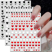 Αυτοκόλλητα νυχιών Love Hearts Tulips Flowers Back Koll Αυτοκόλλητα νυχιών Διακόσμηση για Συμβουλές νυχιών Beauty