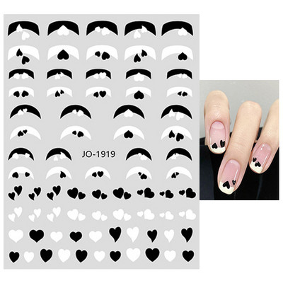 Αυτοκόλλητα νυχιών Love Hearts Tulips Flowers Back Koll Αυτοκόλλητα νυχιών Διακόσμηση για Συμβουλές νυχιών Beauty