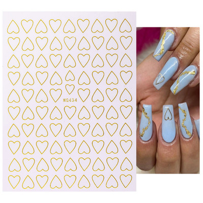 Αυτοκόλλητα νυχιών Love Hearts Tulips Flowers Back Koll Αυτοκόλλητα νυχιών Διακόσμηση για Συμβουλές νυχιών Beauty