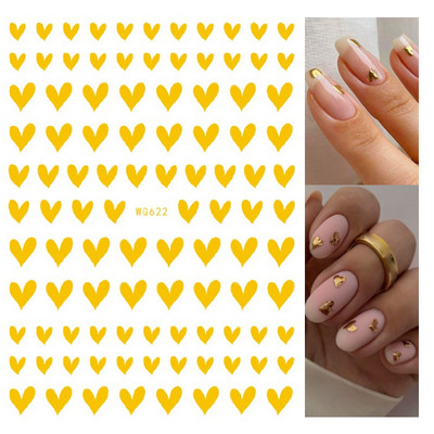 Αυτοκόλλητα νυχιών Love Hearts Tulips Flowers Back Koll Αυτοκόλλητα νυχιών Διακόσμηση για Συμβουλές νυχιών Beauty