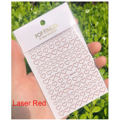 Αυτοκόλλητα νυχιών Love Hearts Tulips Flowers Back Koll Αυτοκόλλητα νυχιών Διακόσμηση για Συμβουλές νυχιών Beauty