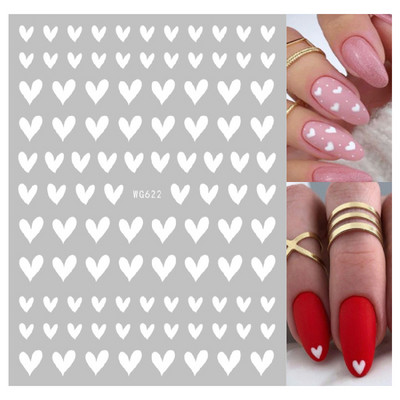 Αυτοκόλλητα νυχιών Love Hearts Tulips Flowers Back Koll Αυτοκόλλητα νυχιών Διακόσμηση για Συμβουλές νυχιών Beauty