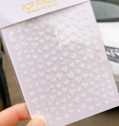 Αυτοκόλλητα νυχιών Love Hearts Tulips Flowers Back Koll Αυτοκόλλητα νυχιών Διακόσμηση για Συμβουλές νυχιών Beauty