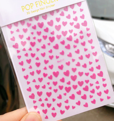 Αυτοκόλλητα νυχιών Love Hearts Tulips Flowers Back Koll Αυτοκόλλητα νυχιών Διακόσμηση για Συμβουλές νυχιών Beauty