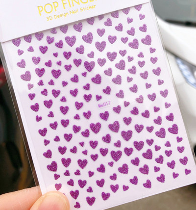 Αυτοκόλλητα νυχιών Love Hearts Tulips Flowers Back Koll Αυτοκόλλητα νυχιών Διακόσμηση για Συμβουλές νυχιών Beauty