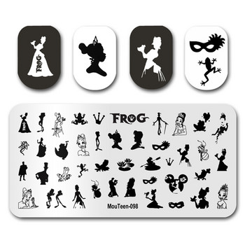 Disney Най-новият печат за нокти MouTeen024 Cartoon Nails Alice Poker Girl Nail Stamping Plates Комплект за маникюр за Nail Art Stamping