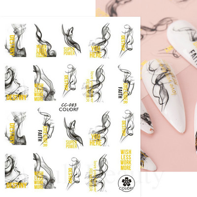 Aurora Márvány Nail Art Matricák 3D Metál Hullám Csíkok Vonal Geometrikus Manikűr Körömmatricák Ragasztó Csúsztatók Dekorok TRSTZ-CS201