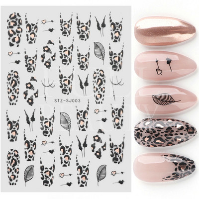 Aurora Márvány Nail Art Matricák 3D Metál Hullám Csíkok Vonal Geometrikus Manikűr Körömmatricák Ragasztó Csúsztatók Dekorok TRSTZ-CS201