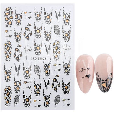 Aurora Márvány Nail Art Matricák 3D Metál Hullám Csíkok Vonal Geometrikus Manikűr Körömmatricák Ragasztó Csúsztatók Dekorok TRSTZ-CS201