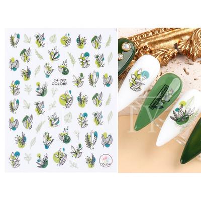 Aurora Márvány Nail Art Matricák 3D Metál Hullám Csíkok Vonal Geometrikus Manikűr Körömmatricák Ragasztó Csúsztatók Dekorok TRSTZ-CS201