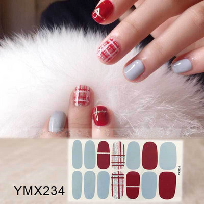 1 lapos YMX248 Rabbit Designs matrica Korea stílusok teljes fedő körömpakolások barkácsolás manikűr csúszó körömdíszítés vinyl lakk matricák