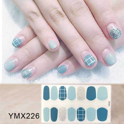 1 lapos YMX248 Rabbit Designs matrica Korea stílusok teljes fedő körömpakolások barkácsolás manikűr csúszó körömdíszítés vinyl lakk matricák